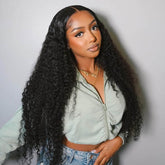 Natural Black Kinky Curly 13*4 Lace Frontal Wig
